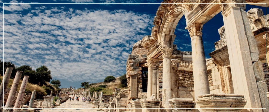Kusadasi Port Tours (Shore Excursions) : Group Tour to Ephesus Ancient City, Terrace Houses, Temple of Artemis, House of Virgin Mary, Gazibegendi Hill
